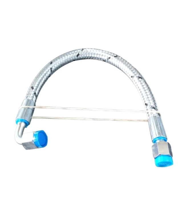 MANGUEIRA DE BAIXA PRESSAO 8 X 400 (TRAMA DE INOX EXTERNA)